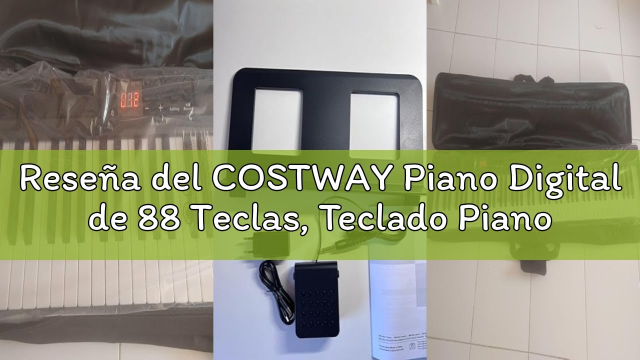 Reseña del COSTWAY Piano Digital de 88 Teclas, Teclado Piano Electrónico Portátil con Bolsa, Pedal d