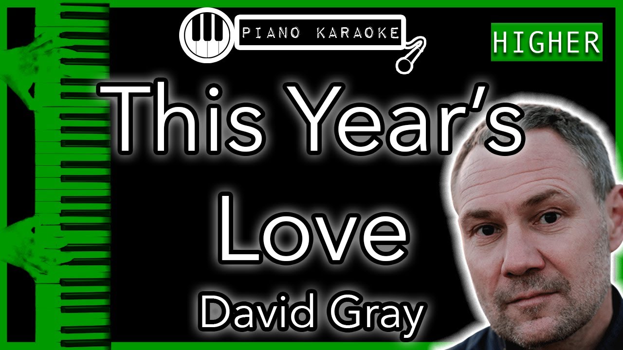 This Year’s Love (HIGHER +3) - David Gray - Piano Karaoke Instrumental