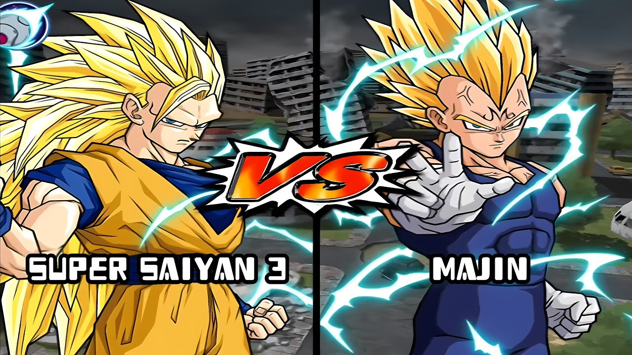 [TAS] DBZ GOKU VS VEGETA, GOKU SUPER SAIYAN 3 VS VEGETA MAJIN #ドラゴンボール #dragonball #goku