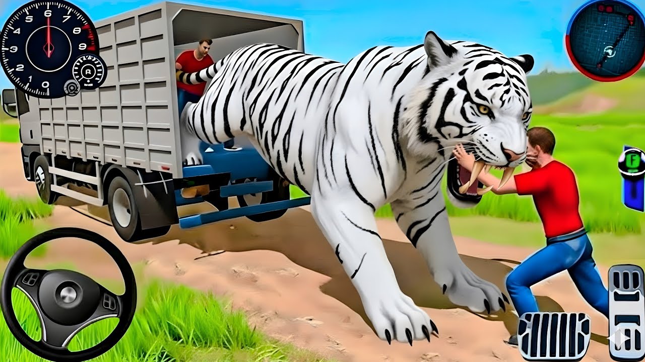 ​Angry White Tiger Truck Transport Challenge - Wild Animal Simulator 3D #viral 