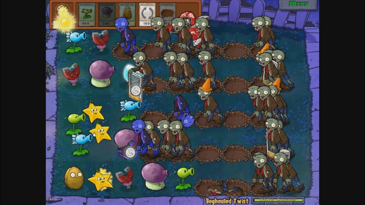 Plants versus Zombies - cel mai greu minigame