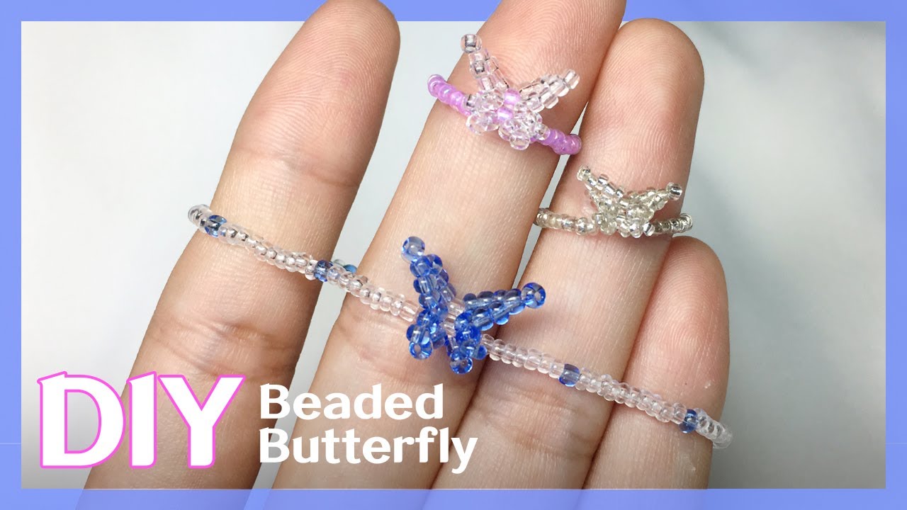 DIY) 비즈로 나비 만들기🦋 l Beaded butterfly tutorial
