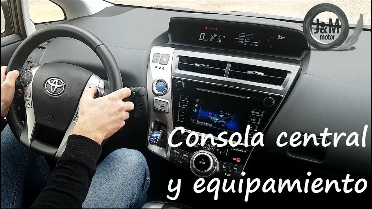 Toyota Prius+ Advance 2018: Consola central y equipamiento || Español