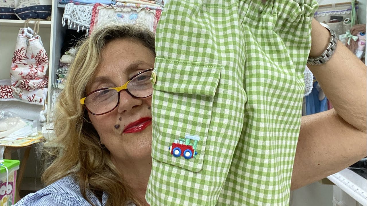 Il pantaloncino senza modello per bimbo o bimba.Il baule della nonna.