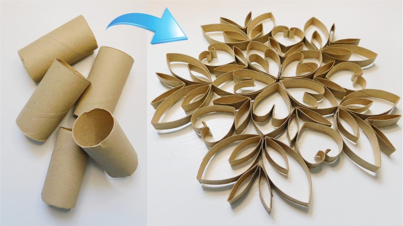 Very Pretty and Easy DIY Wall Decor 💖 This is Really Possible 🤓 Toilet Paper Rolls Craft Idea ♻️