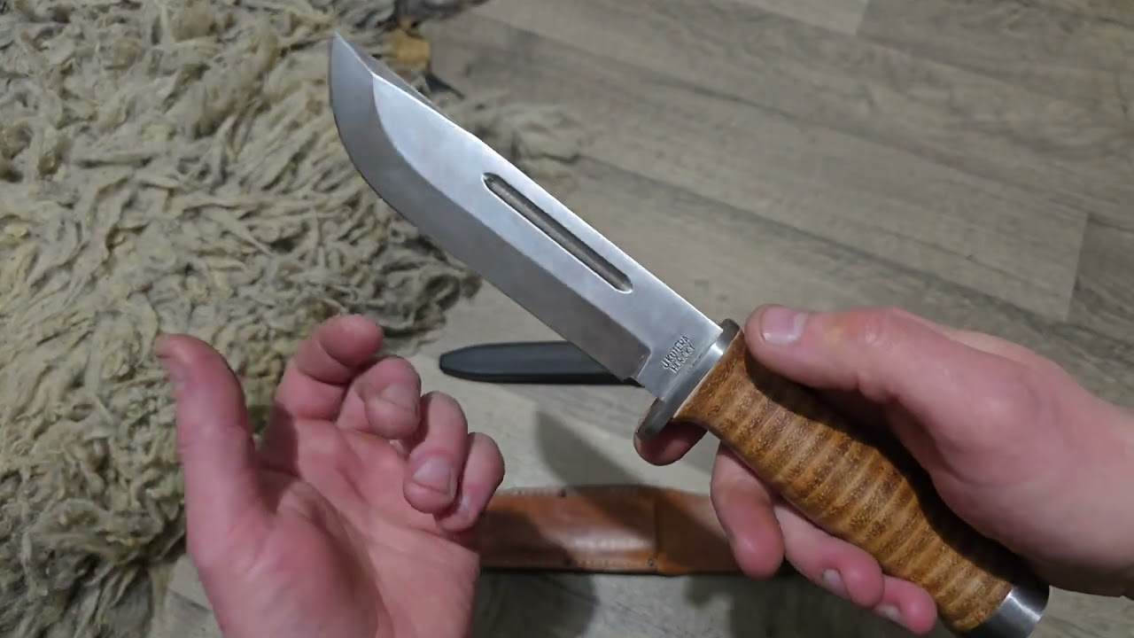 Vojenský Nůž Cattaraugus - Jarda Kotěra - K720/Kůže