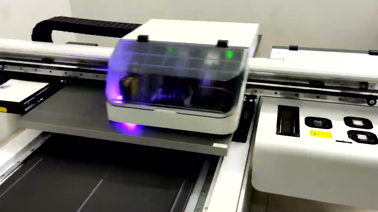 A1 size digital uv flatbed printer installed on customer site.