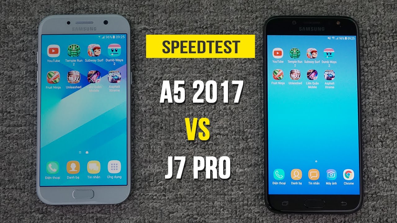Speedtest - Samsung Galaxy A5 2017 vs Galaxy J7 Pro