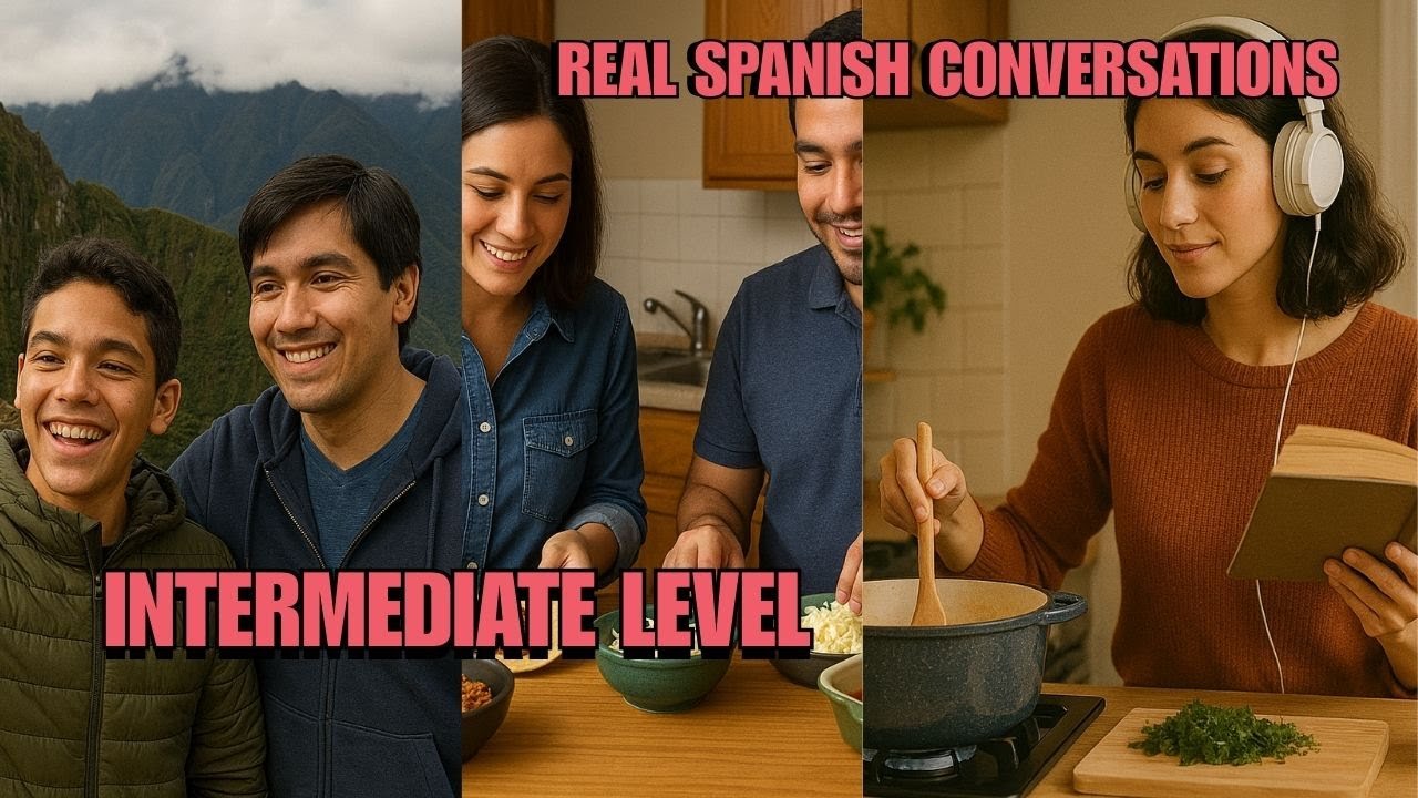 5 REAL-LIFE SPANISH CONVERSATIONS for INTERMEDIATES WITH SUBTITLES (B1&ndash;B2 Level)