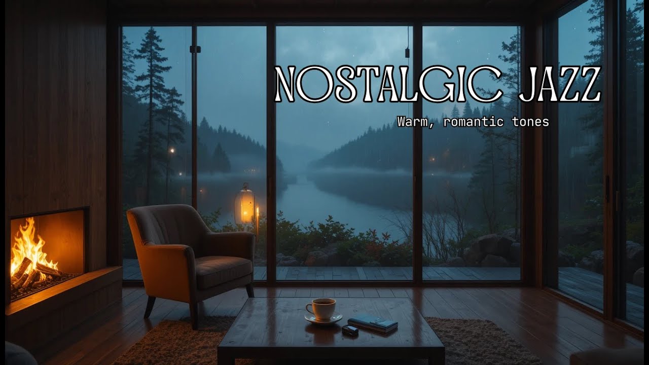 Elegant Smooth Jazz Relaxation ☕ Cozy Rainy Night Ambience for Deep Focus & Stress Relief