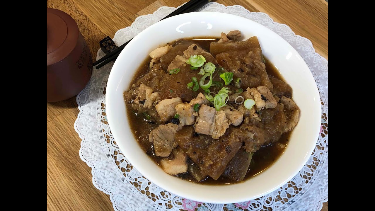 [五花肉炆柚皮]-風味獨特，惹味可口，簡單料理，效果好，口感佳，健康有益，好下飯，物盡其用。