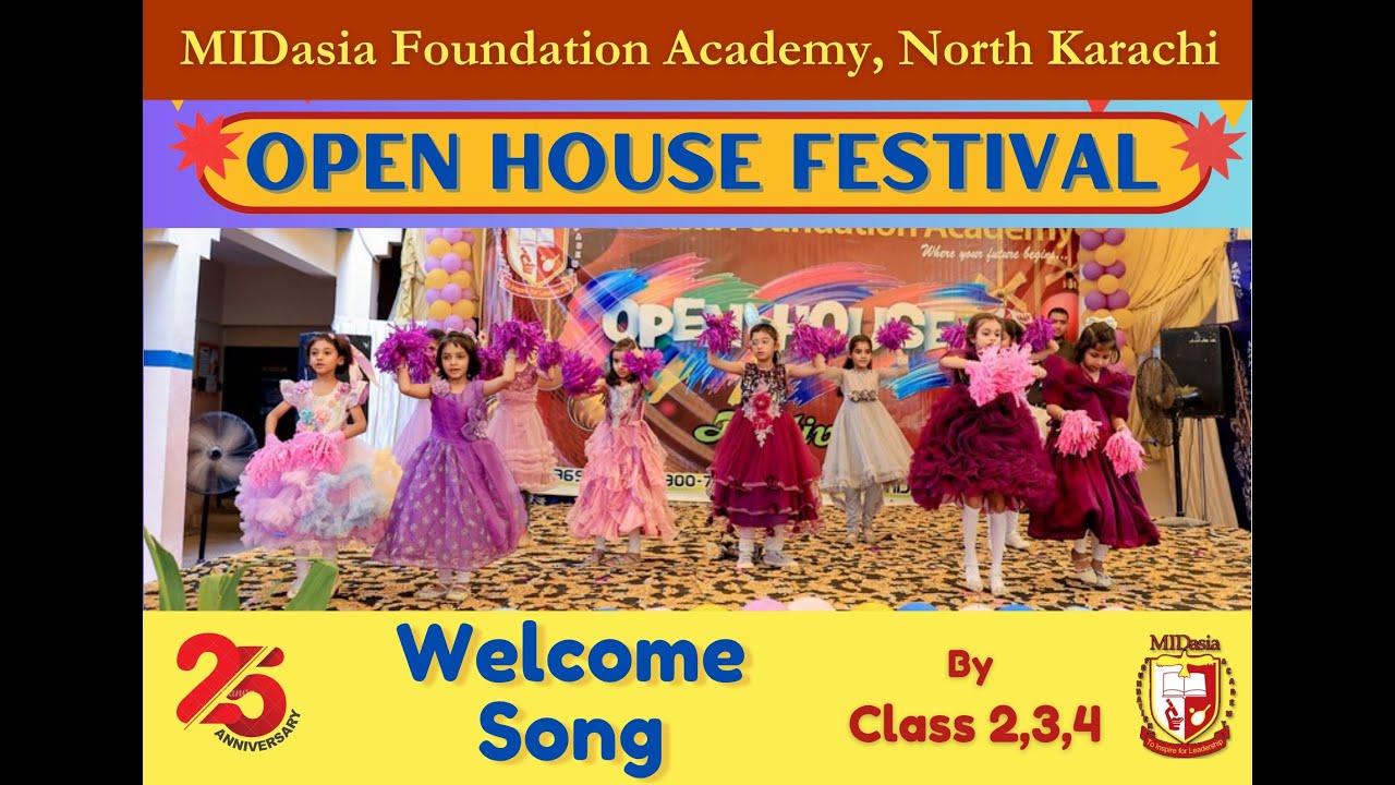 Welcome Song by Class 2, 3 & 4 | Open House 2025 | 25th Anniversary | MIDasia Foundation Academy
