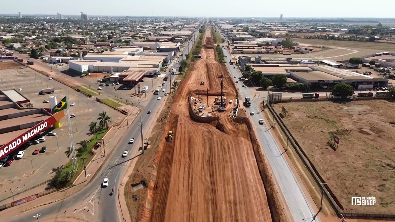 Obras na BR-163 em Sinop (construção de três viadutos) #metropolesinop #sinop 