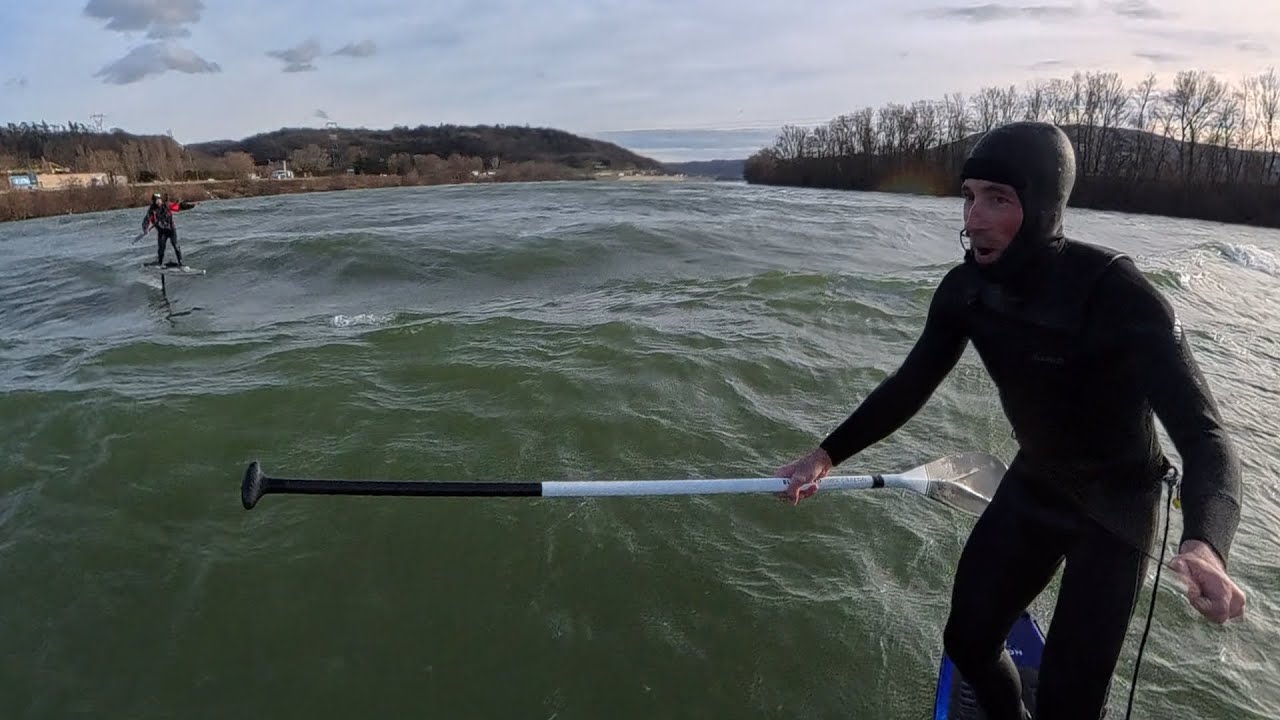 SUP downwind en Isère - French Hood River ;-)
