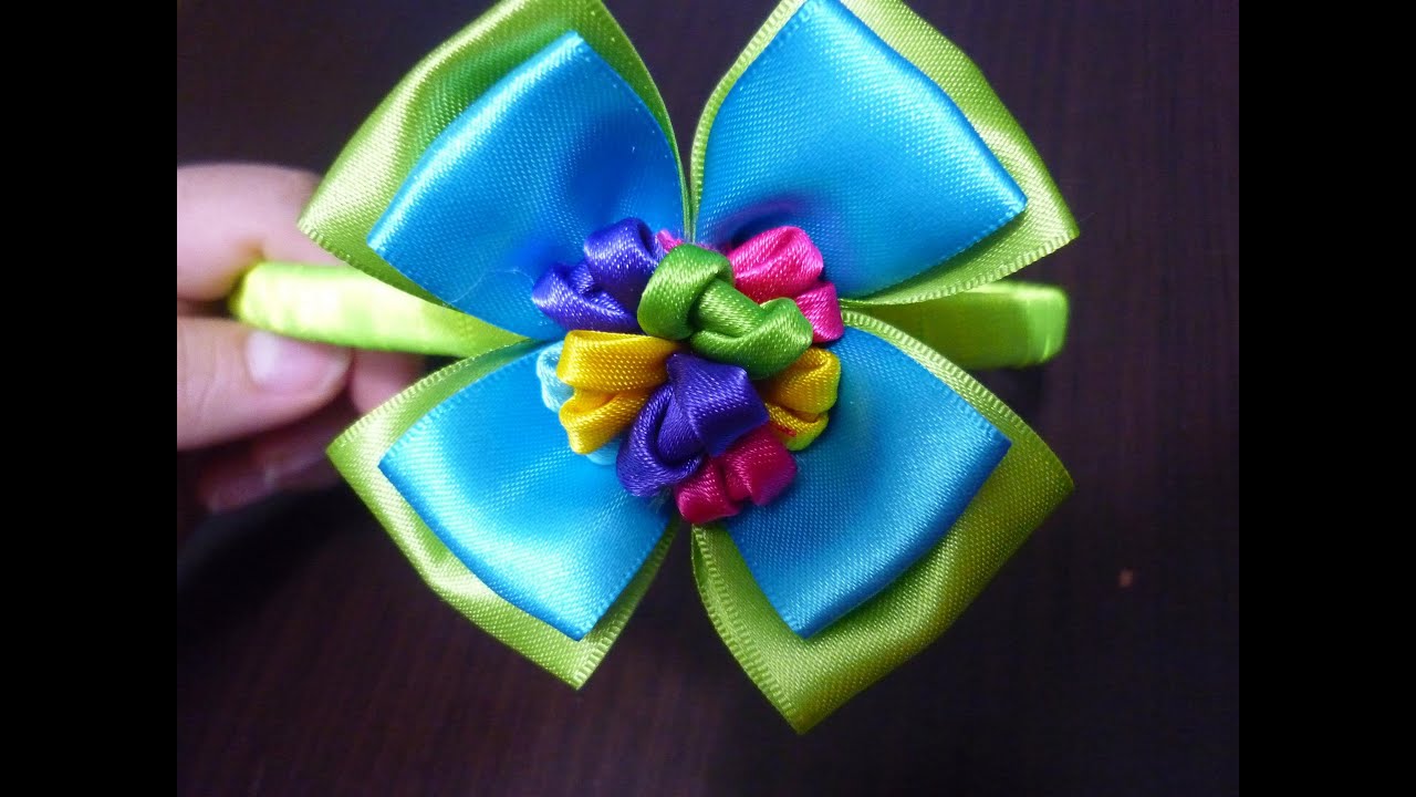 Tutorial Flor liston Raso/Tutorial Flower liston Raso, How to make bows.Moños y Flores