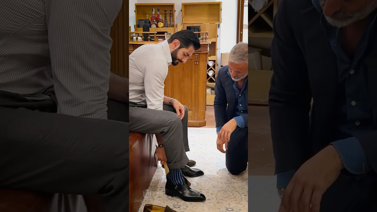 Florence Atelier Pick-up | Black Double Monk for @theromangentleman | Stefano Bemer #shorts