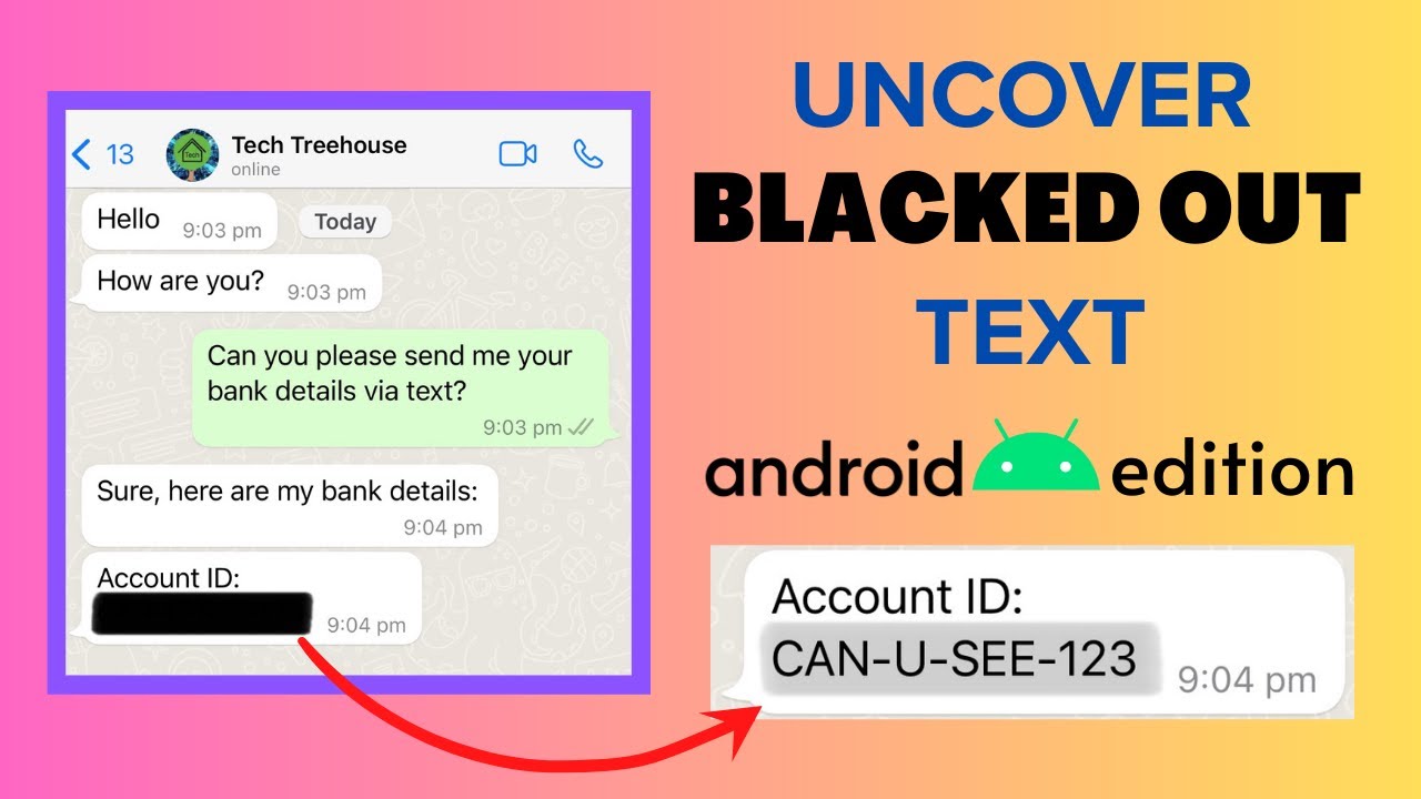 Как увидеть зачерненный текст — версия для ANDROID!