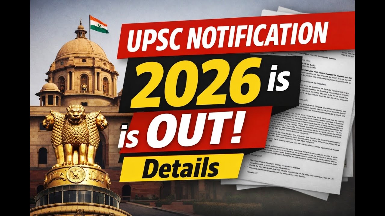 UPSC notification 2026 is OUT - Details / Amit Kilhor