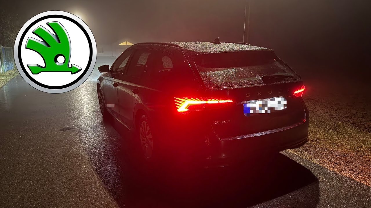 POV NIGHT DRIVE in rain and fog 🌧️ | Skoda Octavia 2025 2.0 TDI 150 PS