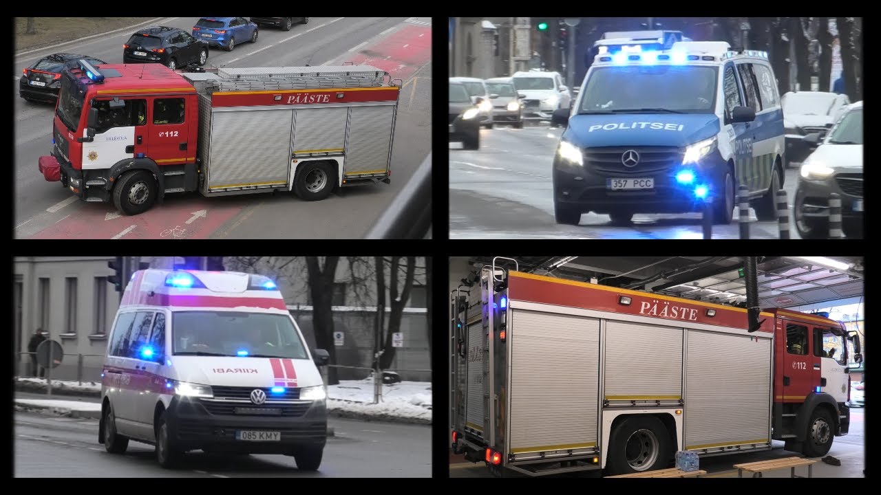 Compilation of Emergency Vehicles Responding in Estonia. Alarmsõidukid Eestis Veebruar 2025
