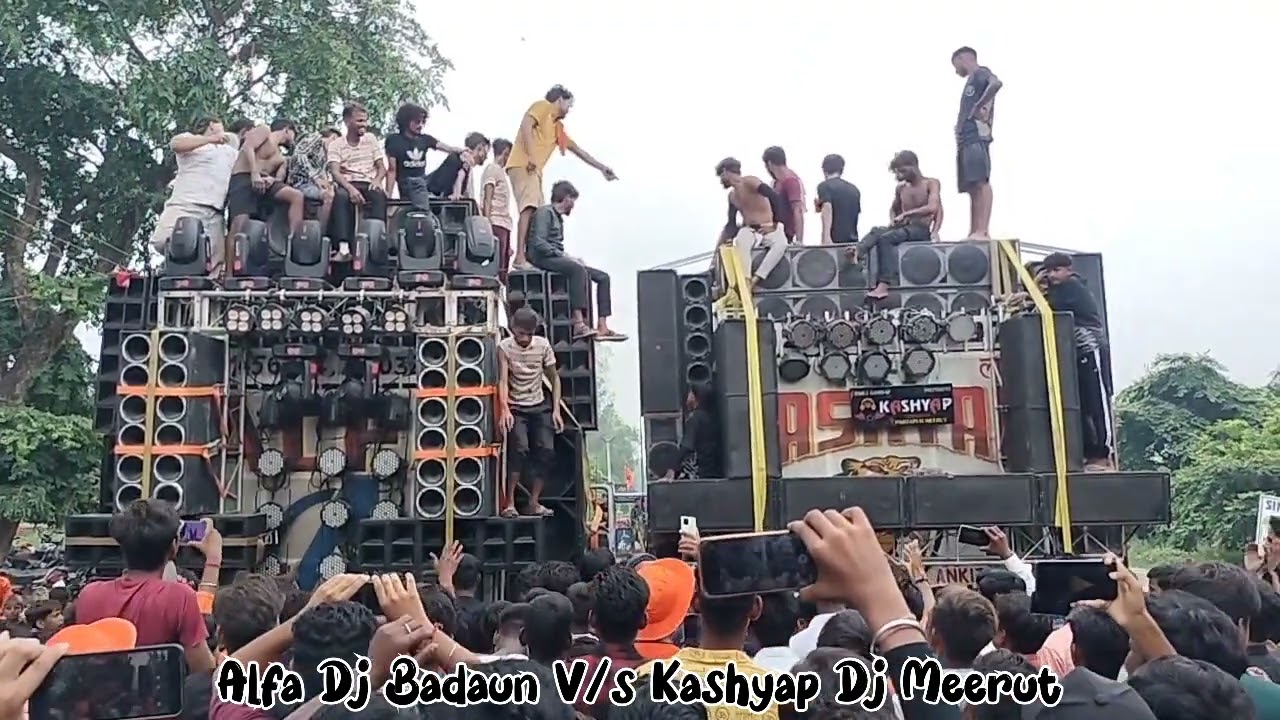 Alfa Dj Badaun V/s Kashyap Dj Meerut Competition | Kawad Yatra 2024 Setup