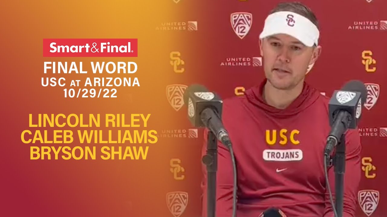 Lincoln Riley, Caleb Williams and Bryson Shaw discuss USC's win over Arizona