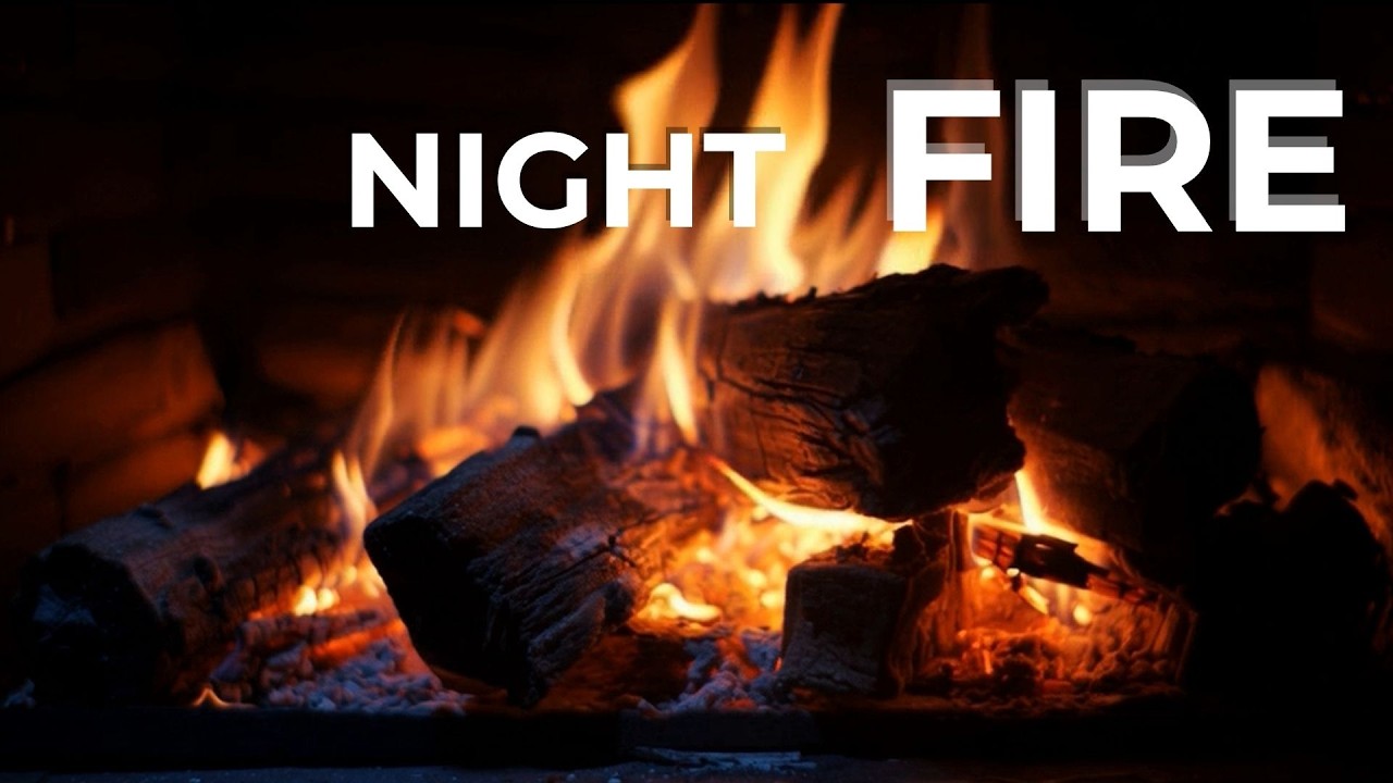 Fireplace for Nighttime Calm – 10 Hours – No Music
