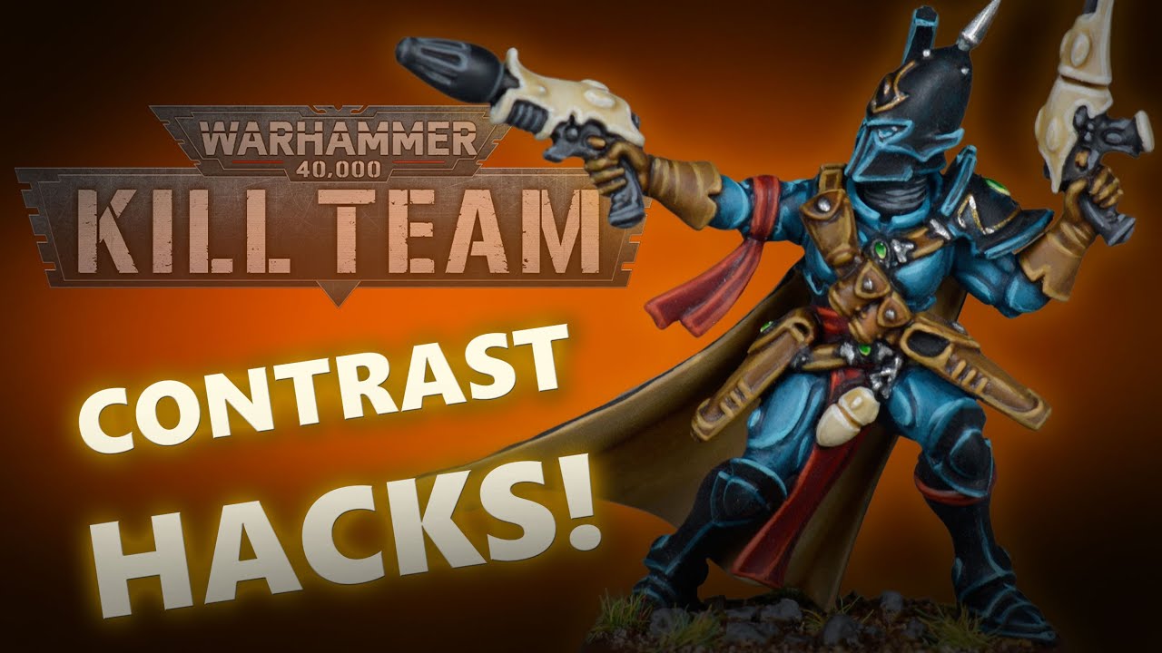 Contrast Hacks! Painting a Voidscarred Corsair for Warhammer 40k Kill Team | Aeldari Tutorial