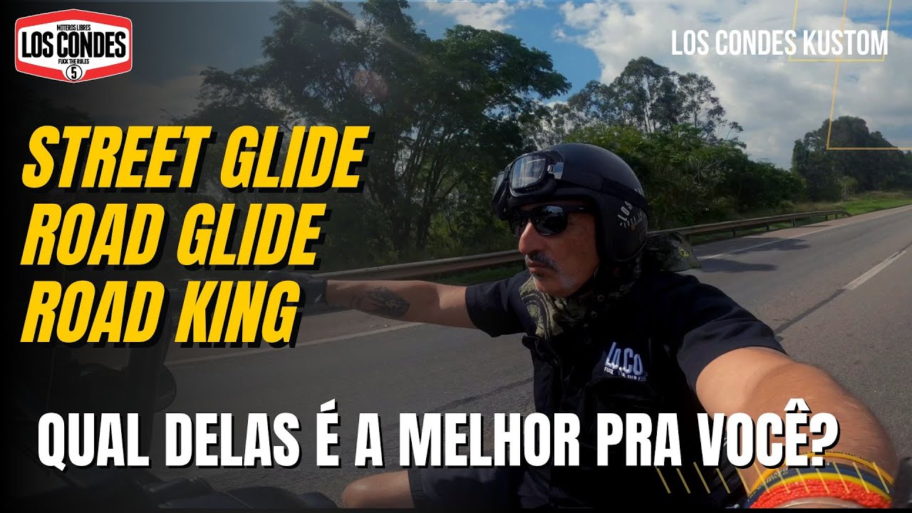 Comparando as opções de Touring: Road King, Road Glide e Street Glide #loscondes