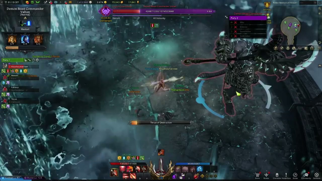 1495 Glavier (EU) solo Valtan Bus Gate 2 | Lost Ark Raid Guide | Pinnacle 4/3 Build