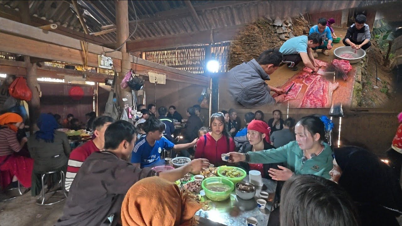 Bà Con Hấu Chua Vui Mừng Giúp Vợ Chồng Em Lử Mổ Lợn Ăn Tết | MỶ VLOG |  