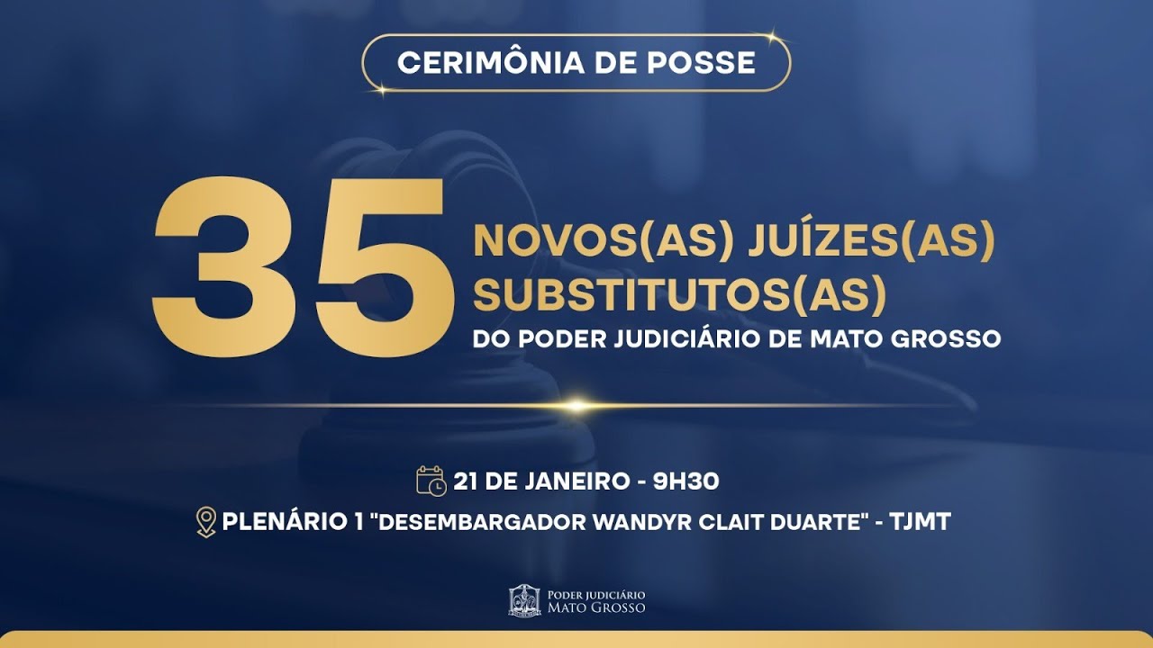 Sessão Solene de Posse de juízas e juízes substitutos -  21/01/2026.