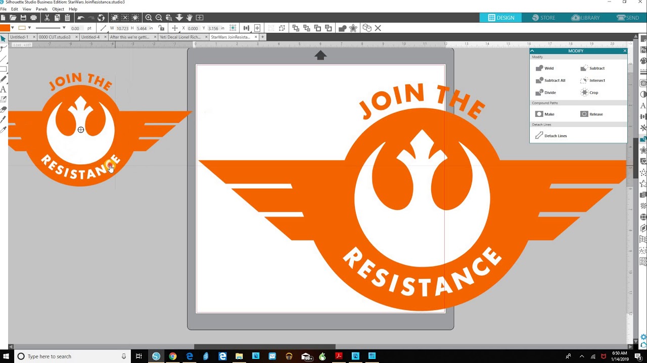 Cutting a Design Larger Than the Silhouette Cameo Mat