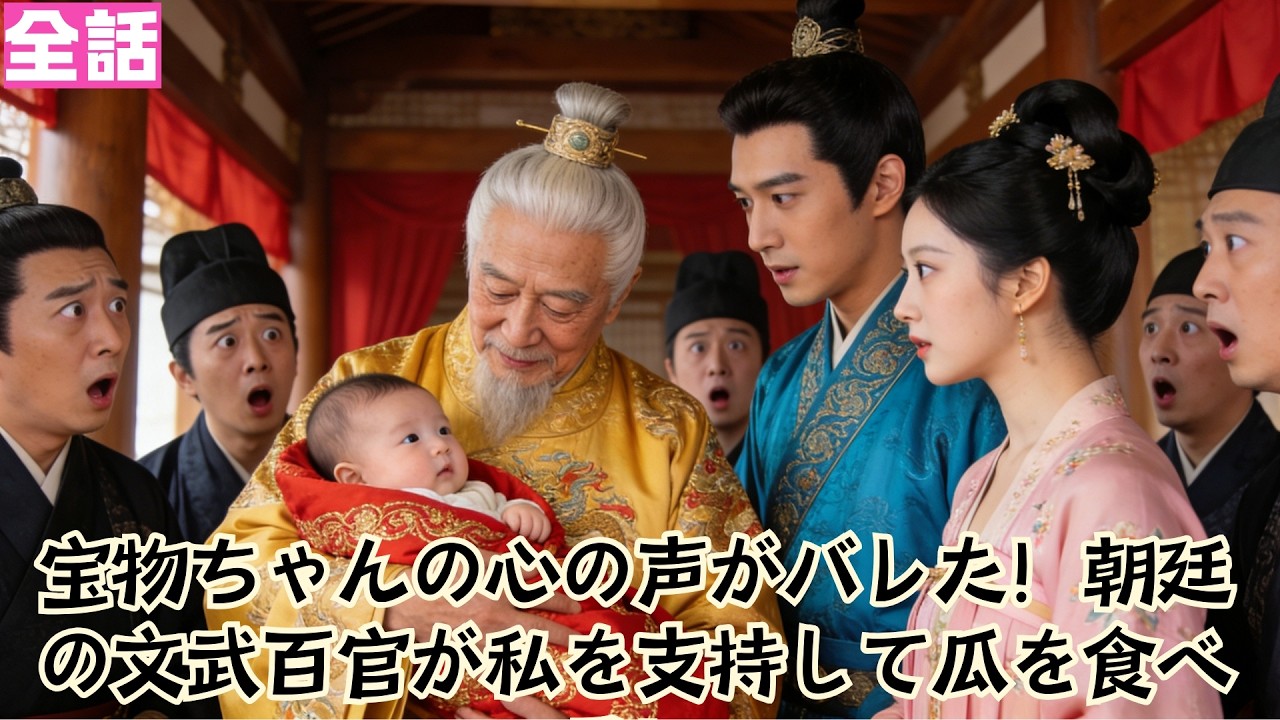 【日本語吹き替え】宝物ちゃんの心の声がバレた！朝廷の文武百官が私を支持して瓜を食べる！#短編ドラマ  #minidrama
