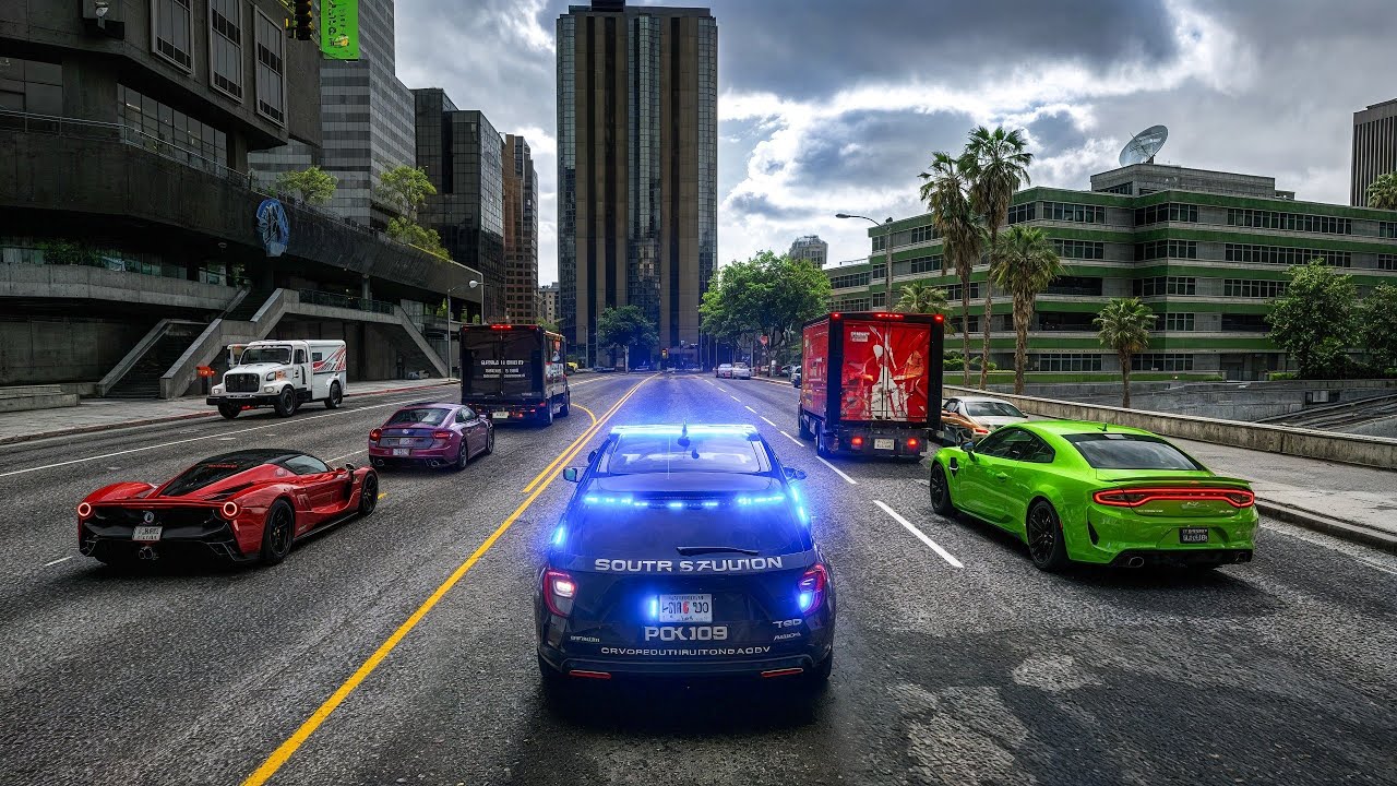 GTA 5 Ultra Realistic Police Patrol | LSPDFR Real Life Mods Gameplay 4K