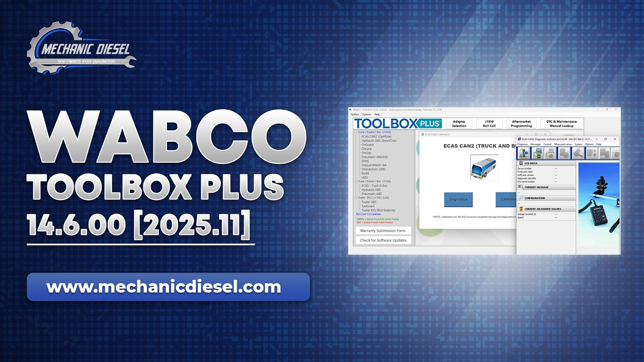 Exploration of WABCO TOOLBOX PLUS 14.6. [2025.11]+ ECAS Software Features