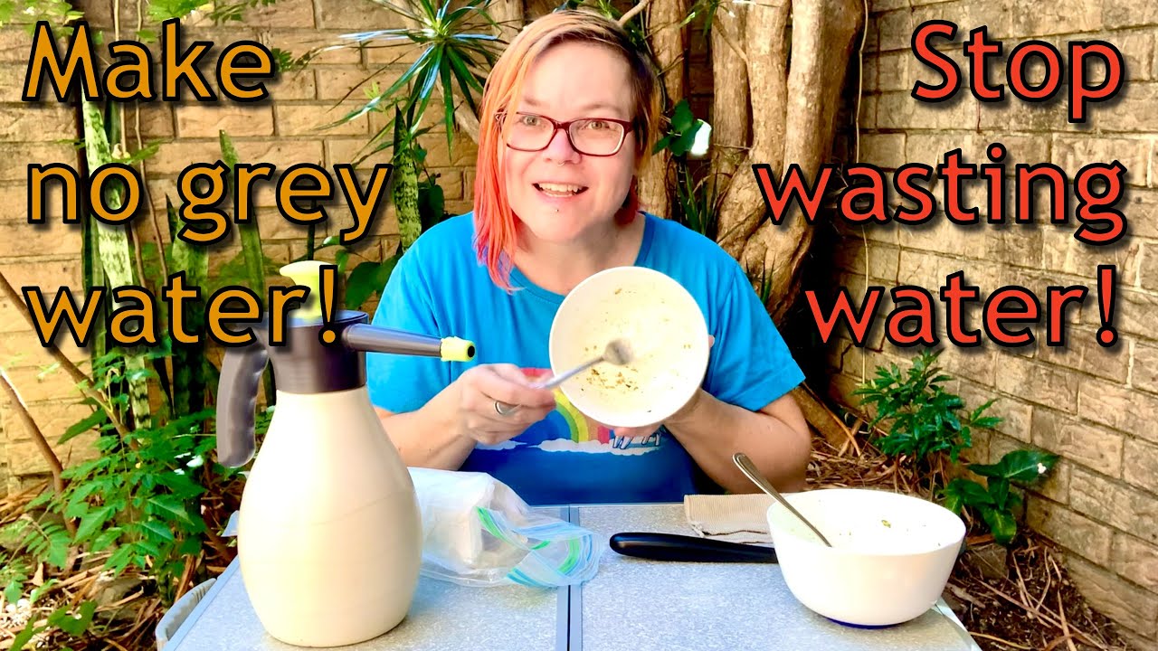 What grey water?? How to use almost no water washing camping dishes [CC]