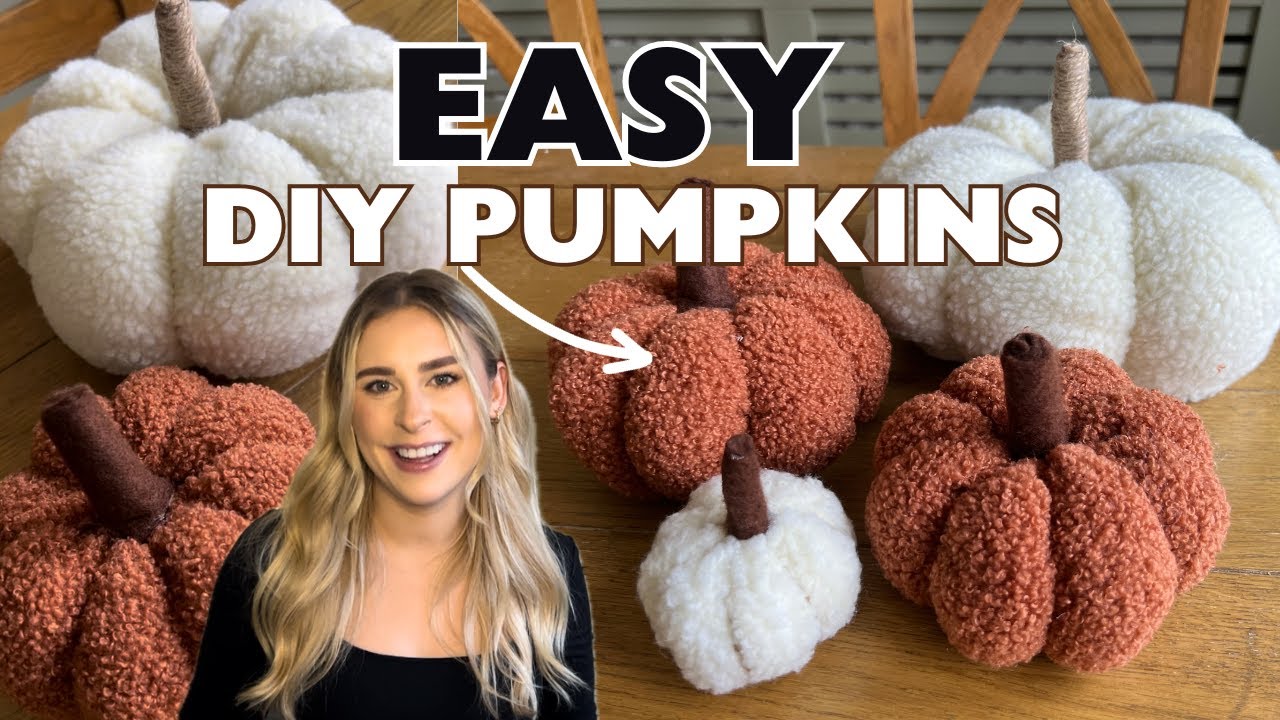 How to Make Easy Fabric Pumpkins | Teddy Fabric | DIY Project | Autumn Decor | Home Decor
