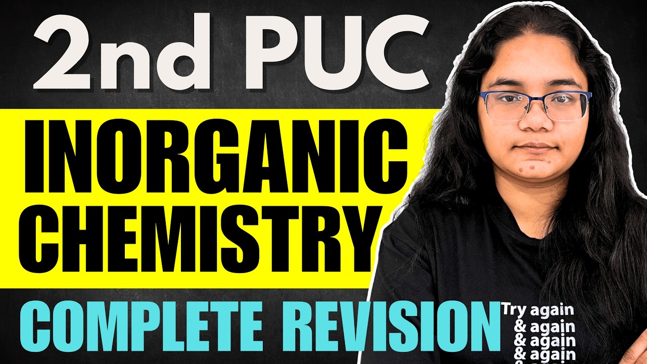 2nd PUC Inorganic Chemistry Complete Revision | Inorganic Chem Revision 2nd PUC