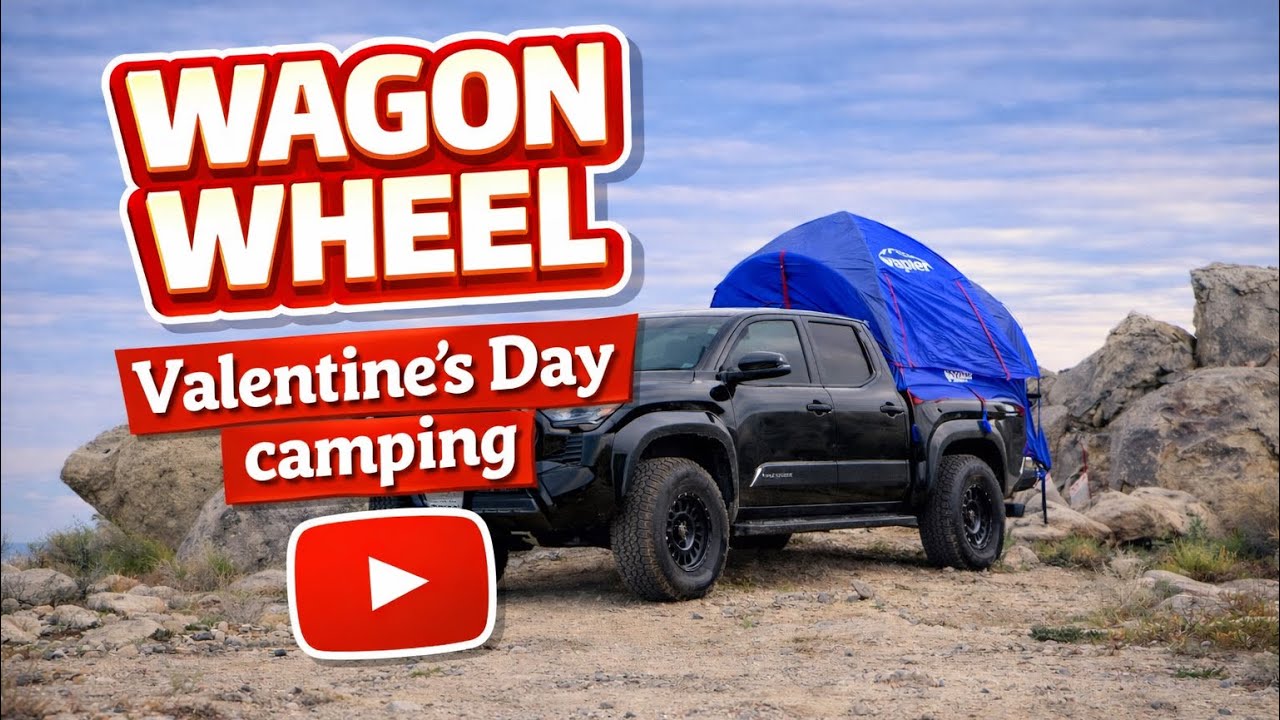 Wagon Wheel Valentine’s Day camping 