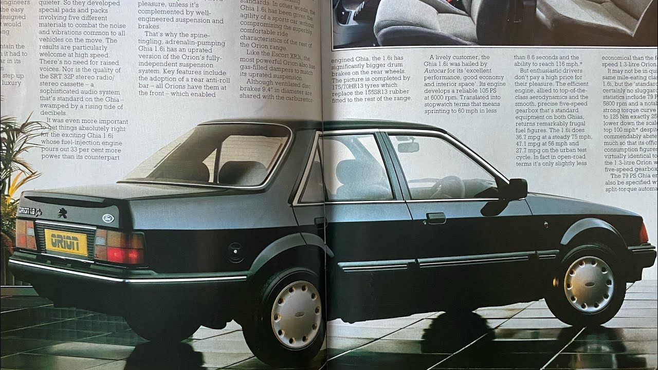 1985 Ford Orion Range Brochure Review | Classic 80s Ford Saloon Lineup