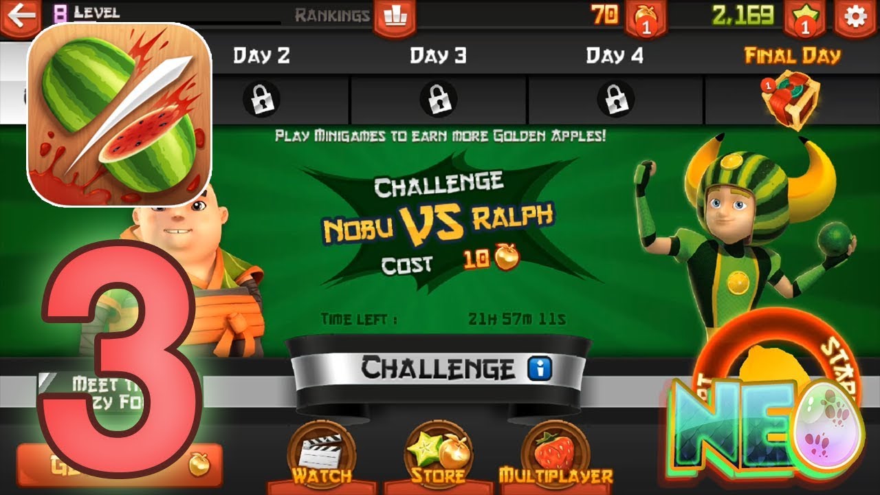 Fruit Ninja: Gameplay Walkthrough Part 3 - New Challenge! (iOS, Android)