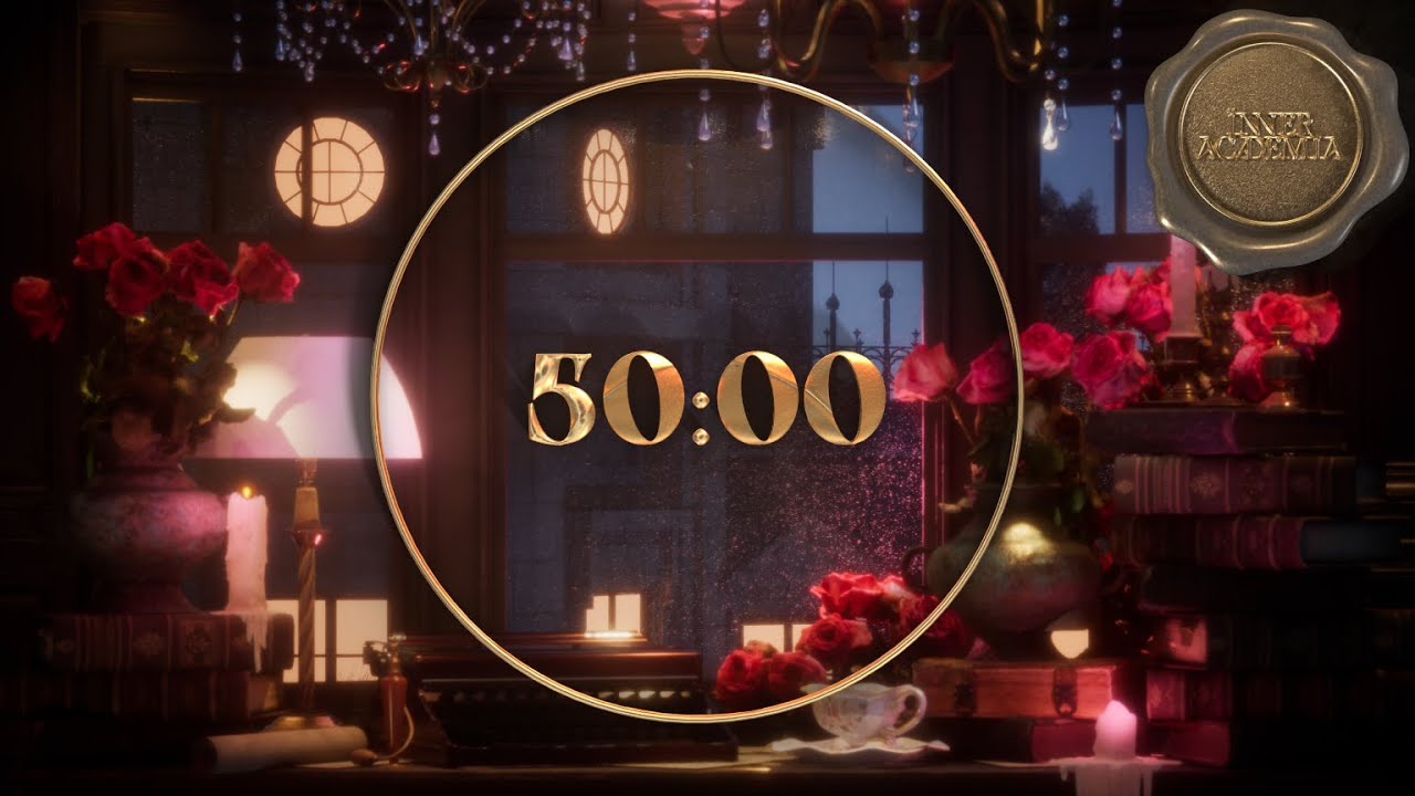 Rainy Victorian Library🥀  50/10 Pomodoro | Dark Academia Ambience for Deep Focus & Study