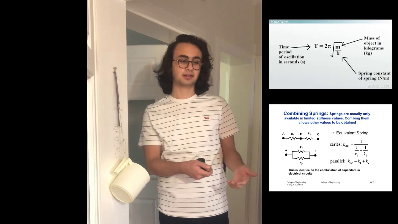 Finding Spring Constant with Different Equations in Real Life, Physics 101 Video- Alphan Uzun