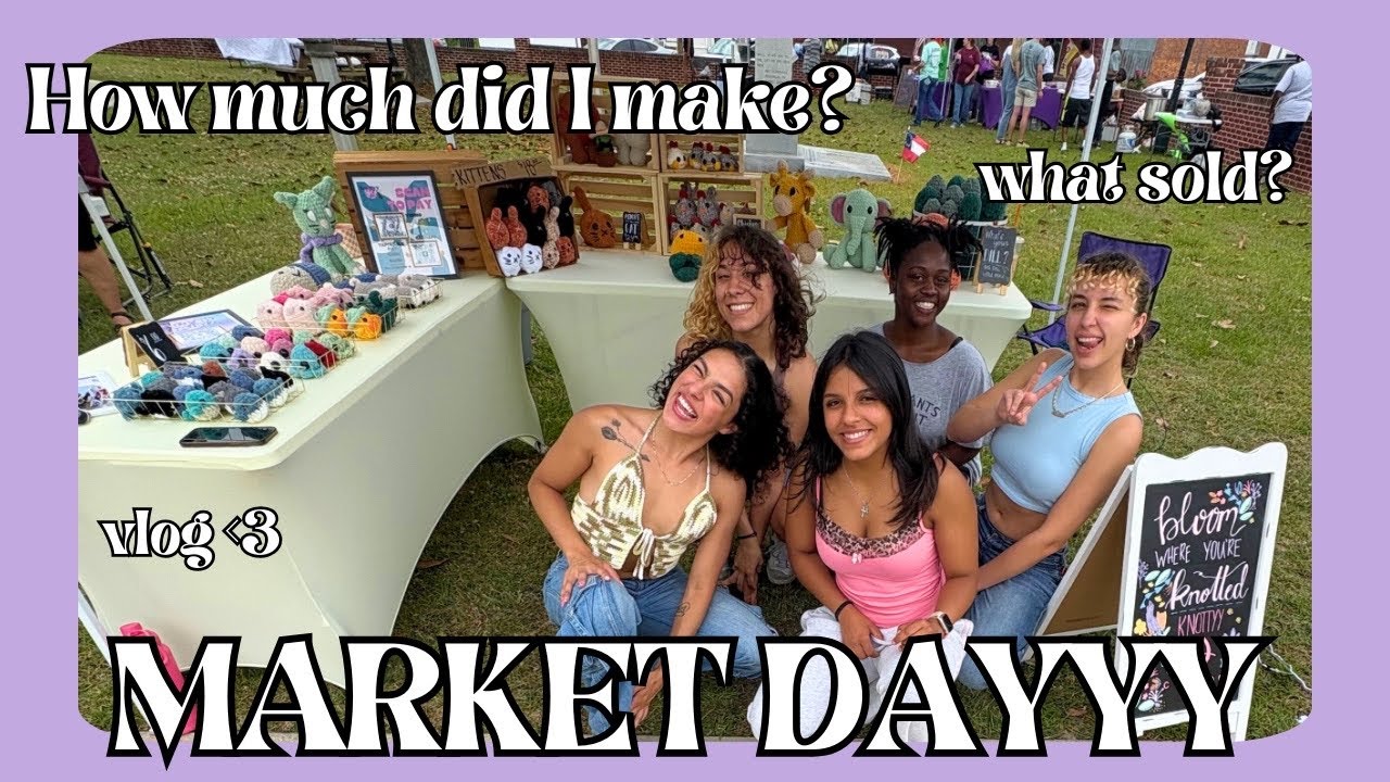 MARKET DAY VLOGGGG ll FRIENDS TAKE OVER MY BOOTH?! + what sold & how much I made