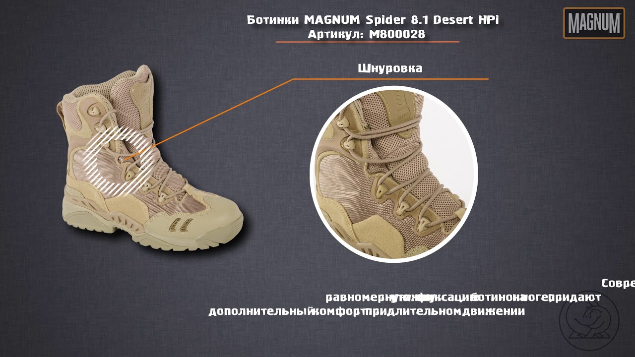 Ботинки MAGNUM Spider 8.1 Desert HPi (М800028)