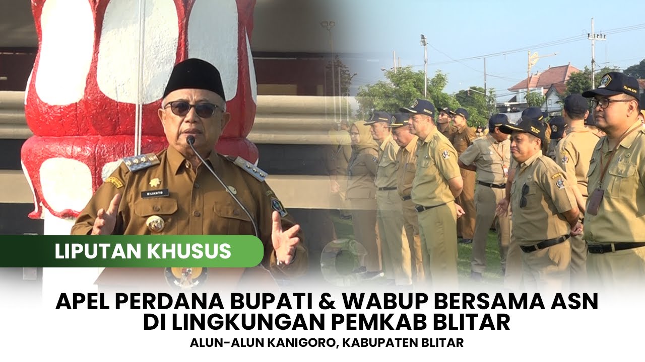 Apel Perdana Bupati Dan Wakil Bupati Bersama Seluruh ASN di Lingkungan Pemerintah Kabupaten Blitar