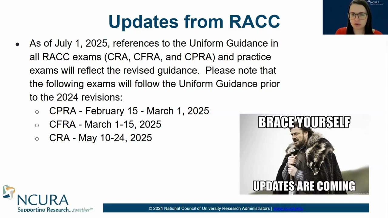 NCURA Young Professionals Webinar Series: The Impact of The CRA Certification on Your Career