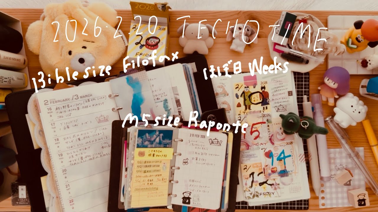 【手帳タイム】バイブルサイズFilofax＆M5 Raponte ＆ほぼ日Weeks  で手帳タイム💫