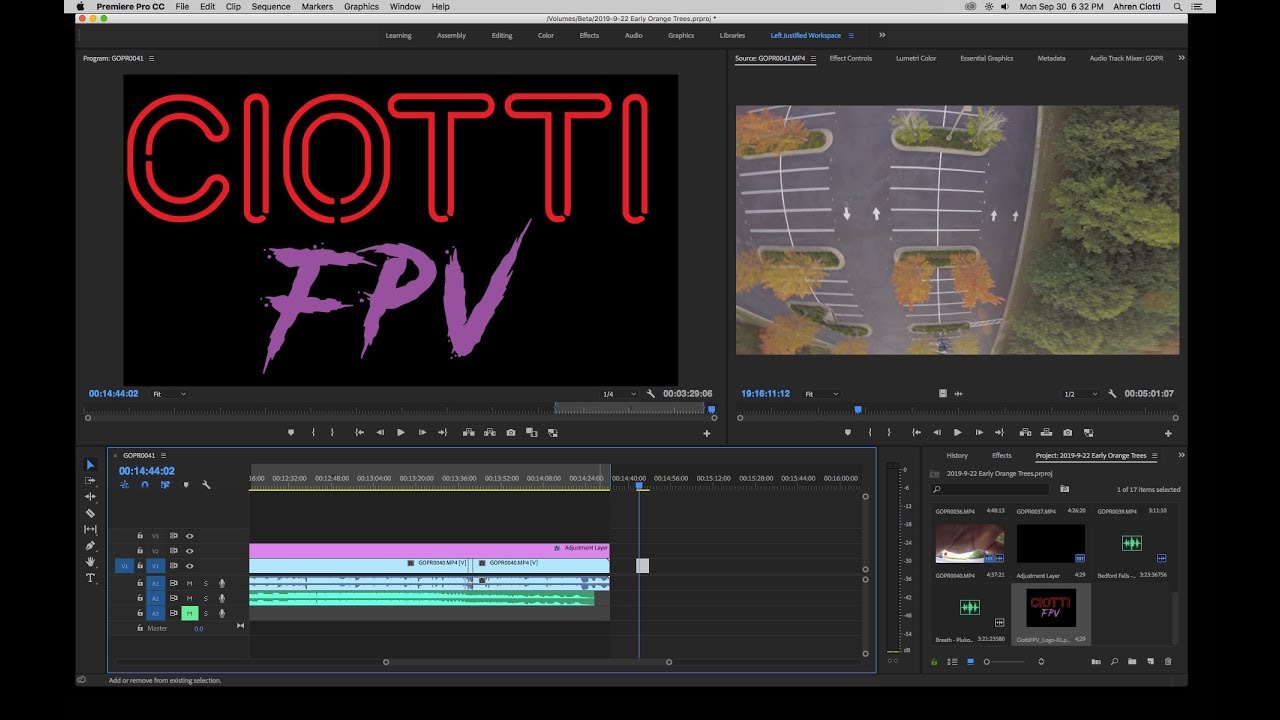 Finishing a CiottiFPV Edit
